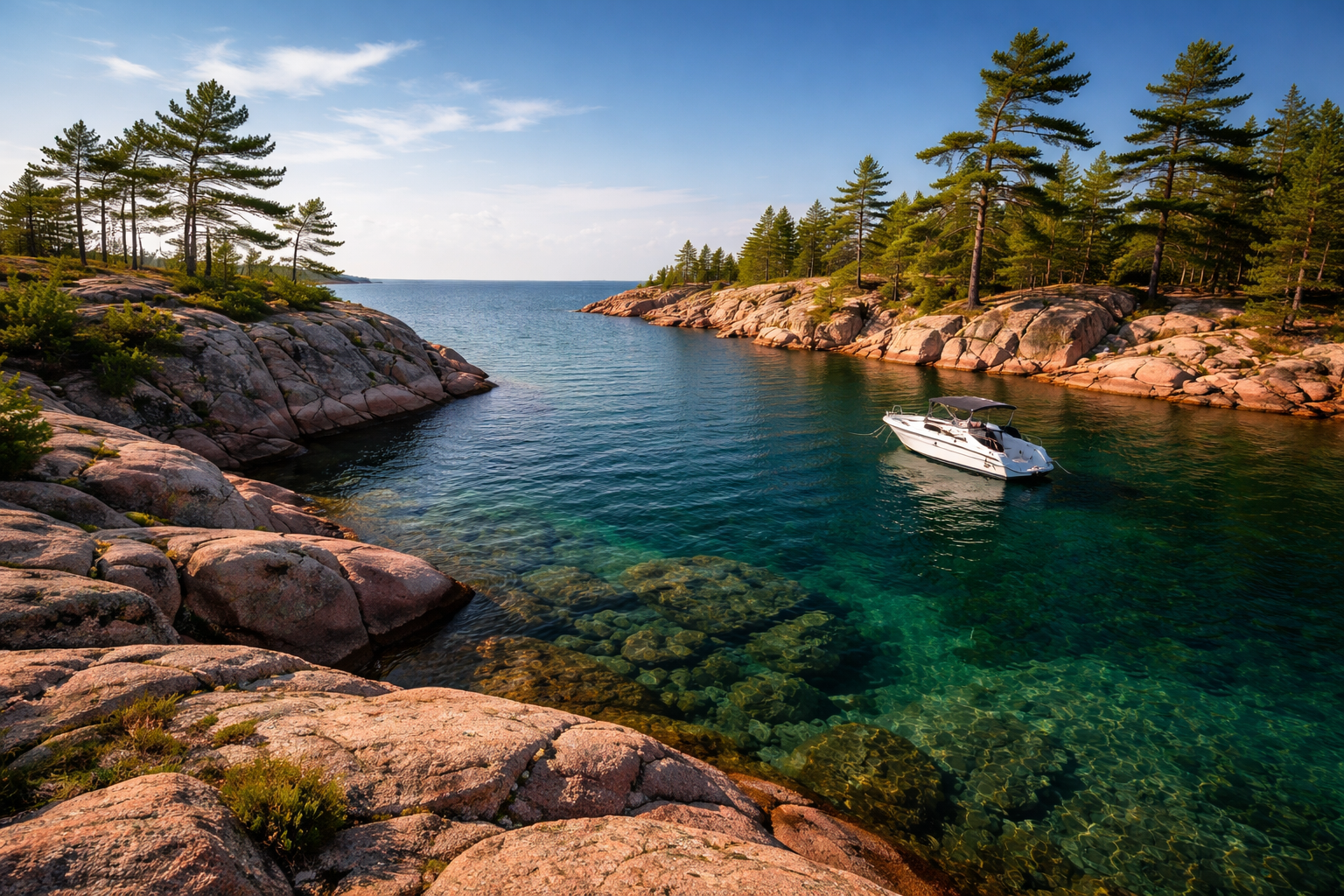 Parry Sound Town Dock & Launch boat launch on georgian bay in Ontario